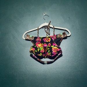Victoria Secret Floral and Leopard Print Bikini